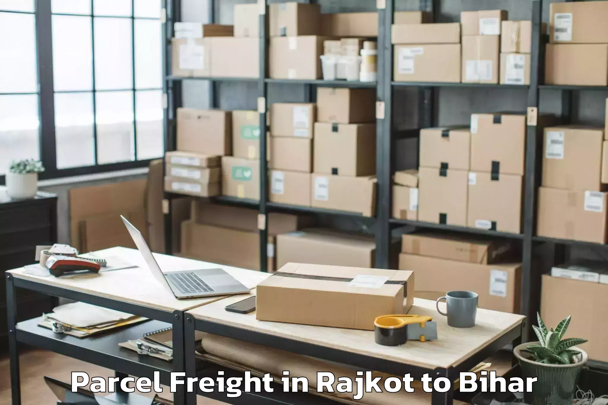 Rajkot to Bairgania Parcel Freight